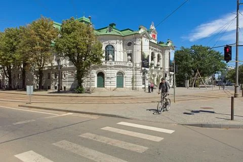 View of old stone building. Stock Photos