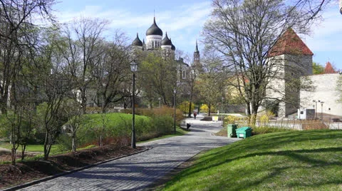 View to Old Tallinn Stock Footage 23623157