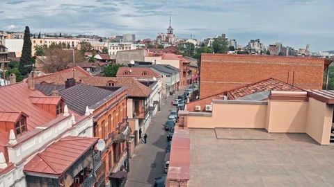 View Of The Old Tbilisi Cityscape Video stock 88693398