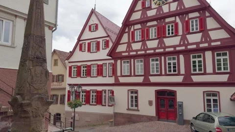 View of the old town of Altensteig Stock Footage 289227289