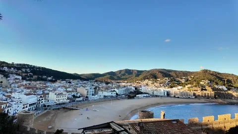 View to the old town and castle Stock Footage 265127040