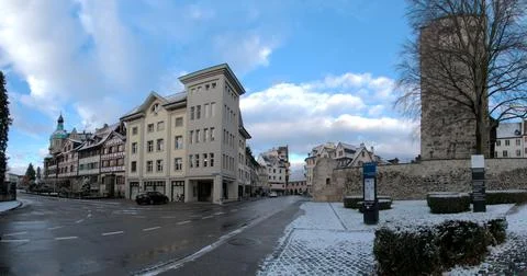View of the Old Town of Arbon Stock Photos