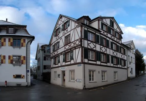 View of the Old Town of Arbon Stock Photos