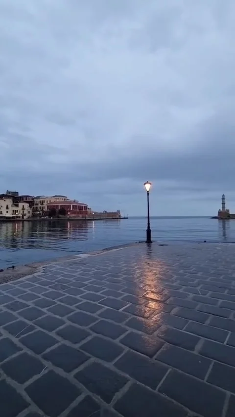 View of the Old Town in Chania. Vídeos de archivo 334010326