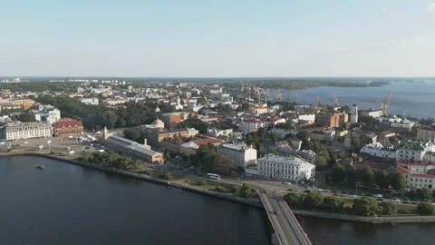 View of the old town from a drone Stock Footage 209172552