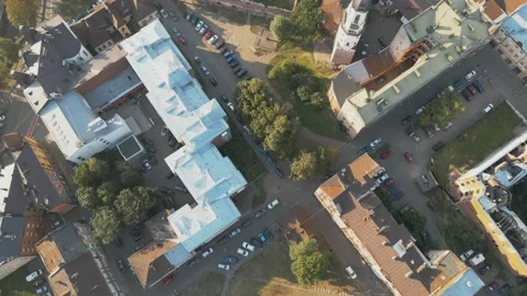 View of the old town from a drone Stock Footage 209173302