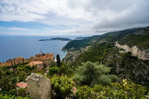 View from the old town of Eze Stock Photos