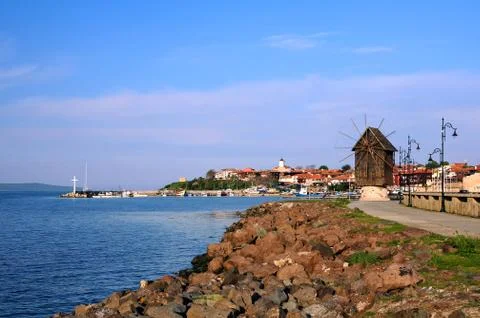 View of Old Town of Nesebar Stock Photos