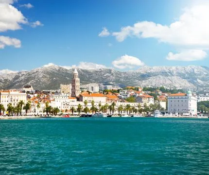 View of Old Town Split in Dalmatia, Croatia Stock Photos