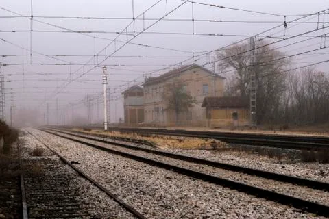 View of old train station Stock Photos