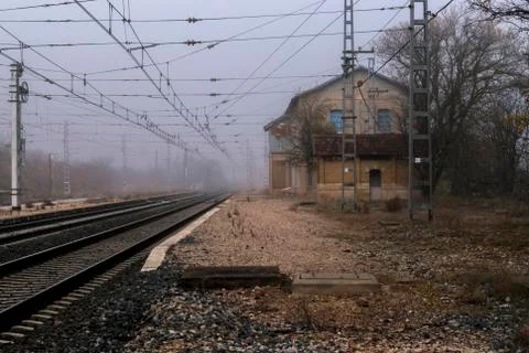 View of old train station Stock Photos