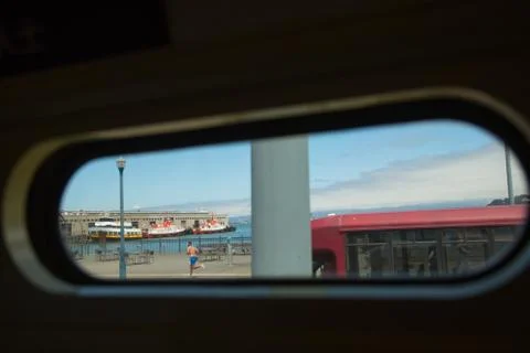 View from the old window for today Stock Photos