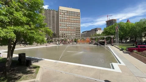 View of Olympic Plaza, Calgary Stock Footage 196958689