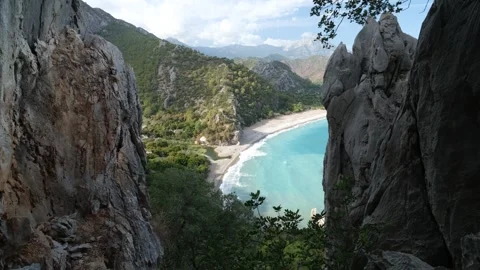 View of Olympos Beach Stock Footage 298142708
