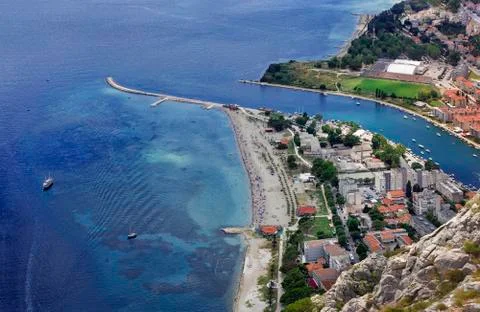 View of Omis Town Stock Photos