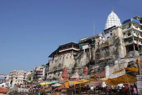 View of  Omkareshwar Temple Stock Photos