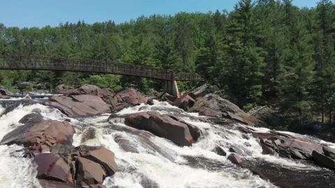 View of Onaping Falls in Sudbury Stock Footage 142901077