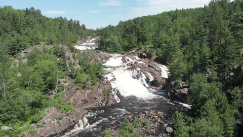 View of the Onaping Falls in Sudbury Stock Footage 142901154