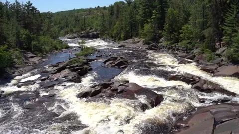 View of Onaping Falls in Sudbury Stock Footage 143195101