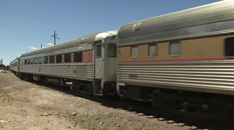 View of Oncoming Passenger Train 3 스톡 동영상 18975631