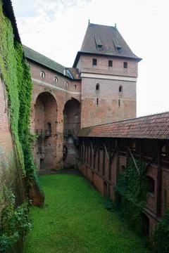 View of one of the inner yards at Malbork castle. Poland Stock Photos
