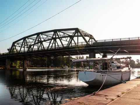 View of the Oneida River Bridge Stock Photos