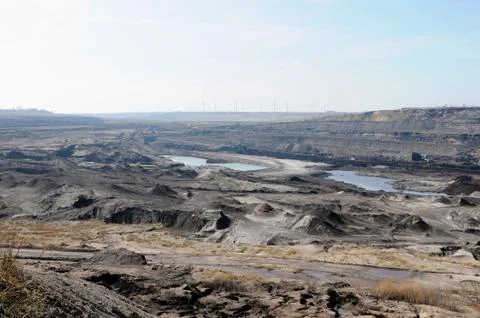 View in a open coal mine Stock Photos