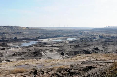 View in a open Coal mine Stock Photos