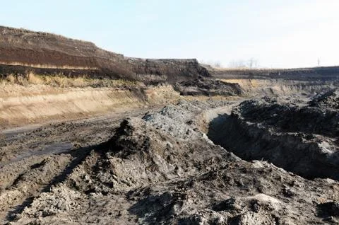 View in a open Coal mine Stock Photos