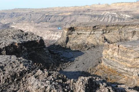 View in a open Coal mine Foto stock