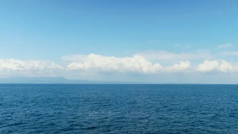 View on open ocean from moving boat Stock Footage 158097693