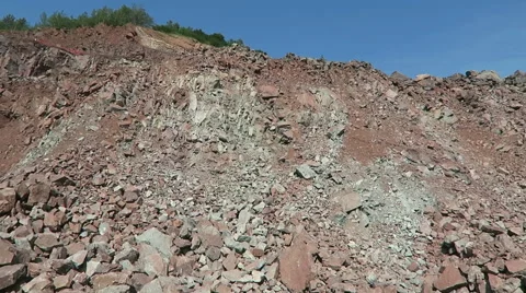 View in an open pit mine quarry Video stock 63857982