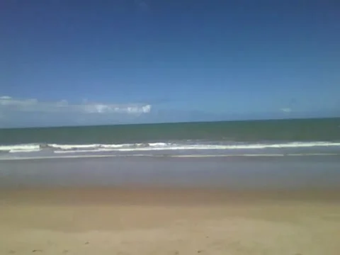 A view of the open sea on the beach, very extensive around the coast Stock Footage 158963223
