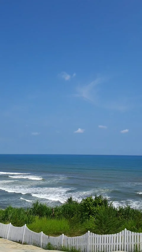 View of the open sea of ​​the Indian Ocean on a hot afternoon Stock Footage 341301774