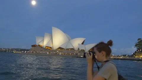 View Of Opera House From A Ferry Boat In Sydney, Australia Stock Footage 158964377