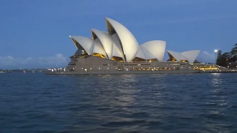 View Of Opera House From A Ferry Boat In Sydney, Australia Stock Footage 158964466