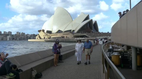 View Of The Opera House In Sydney Harbour/Circular Quay In Sydney, Australia Stock Footage 158906178