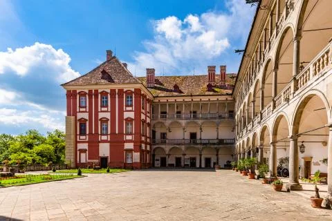 View of the Opocno castle Stock Photos