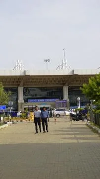 View or front view of Madurai International Airport Stock Photos