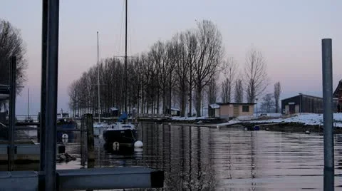 View of Orbe river, Yverdon-les-bains Video stock 21302415