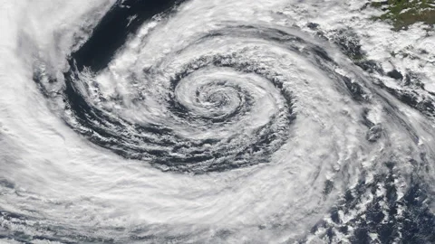 View From Orbit Of Cyclone/Hurricane/Typhoon. Stock Footage 140924881