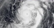 View From Orbit Of Super Typhoon Damrey, The Strongest Named Storm Of  2000. Stock Footage