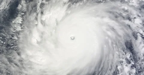 View from orbit of Super Typhoon Megi, the strongest named storm of  2010. Stock Footage 54281714