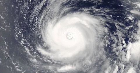 View from orbit of Super Typhoon Noru, 2017. Stock-Footage 78384988
