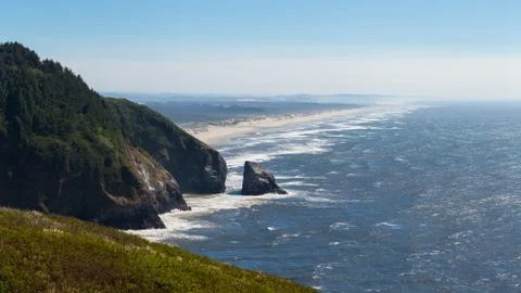 View of the Oregon Coast Line Stock Photos