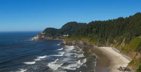 View of the Oregon Coast Line Stock Photos