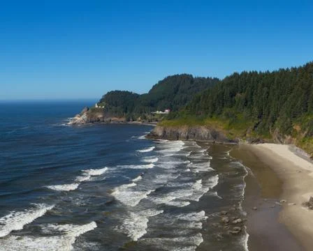 View of the Oregon Coast Line Stock Photos