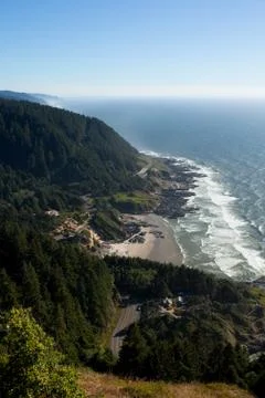 View of the Oregon Coast Line Stock Photos
