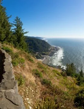 View of the Oregon Coast Line Stock Photos
