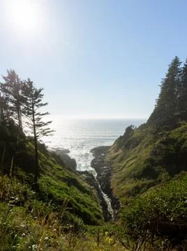 View of the Oregon Coast Line Stock Photos